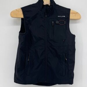 Salt Life Venture Utility Vest Small Black SLX Full Zip Performance Fishing